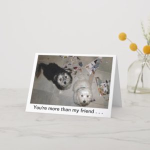 Funny Friend Puppy Birthday Card