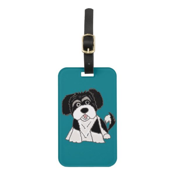 Funny Havanese Puppy Dog Cartoon Bag Tag