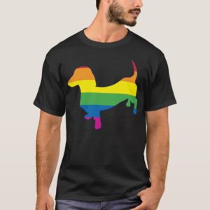 Gay Pride Dachshund/Wiener T-Shirt
