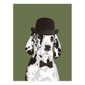 Gentleman Great Dane Dog for Dog Lovers Postcard