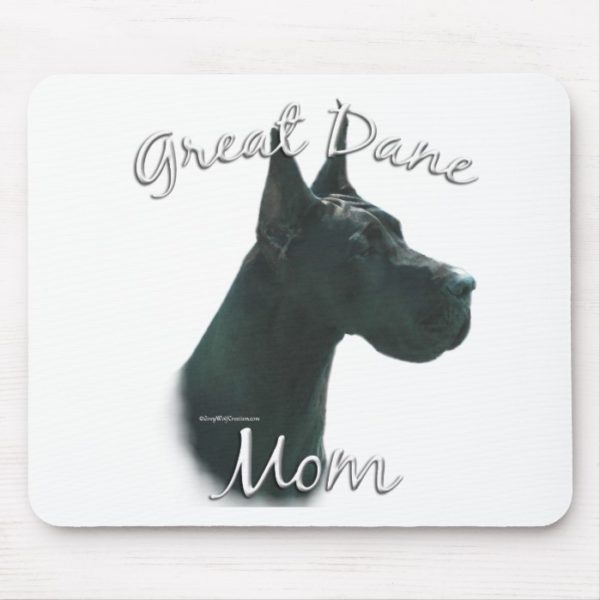 Great Dane (blk) Mom 2 Mouse Pad