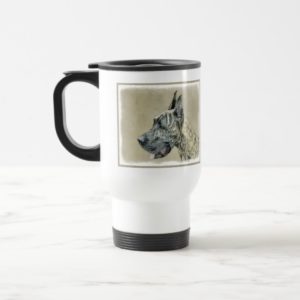 Great Dane (Brindle) Painting - Original Dog Art Travel Mug
