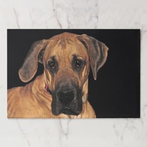 Great Dane Brown Dog Tearaway Placemat