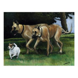 Great Dane Dog Art Postcard