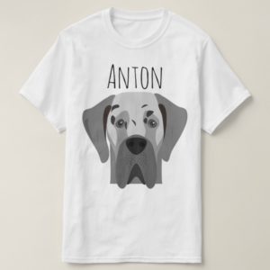 Great Dane Dog Portrait T-Shirt