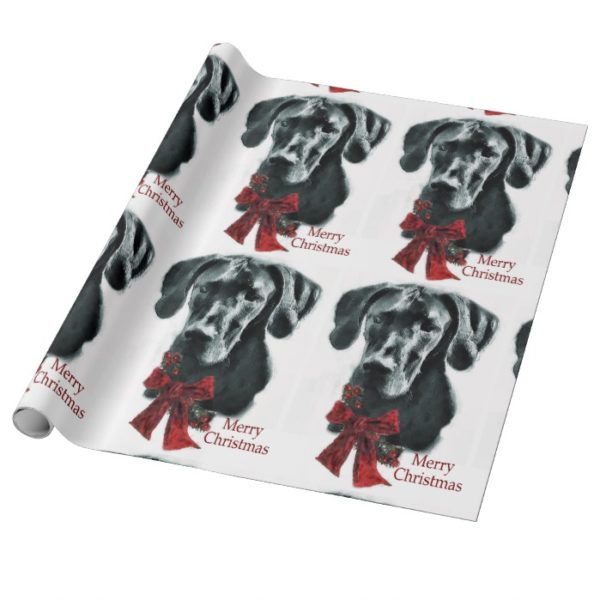Great Dane Merry Christmas Wrapping Paper