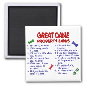 GREAT DANE Property Laws 2 Magnet