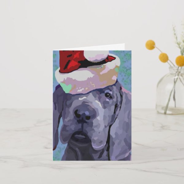 Great Dane Puppy Christmas Greeting Card