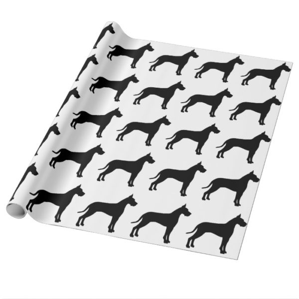 Great Dane Silhouette Wrapping Paper