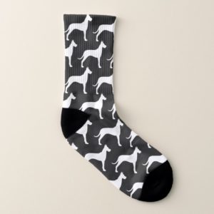 Great Dane Silhouettes Pattern Socks