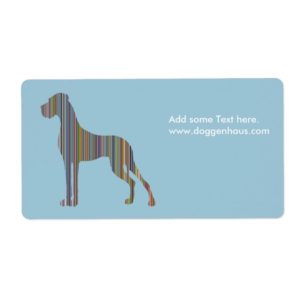 Great Dane stripes Label