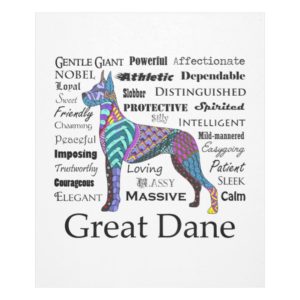 Great Dane Traits Fleece Blanket