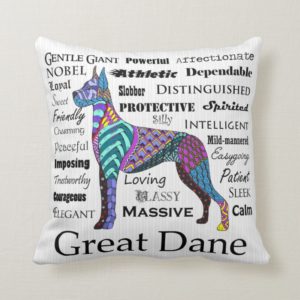 Great Dane Traits Pillow