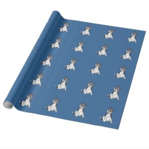 Grey and White Siberian Husky Wrapping Paper