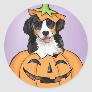 Halloween Berner Classic Round Sticker