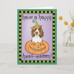 Halloween English Springer Spaniel Card