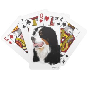 Hand drawn Bernese mountain dog Playing Cards
