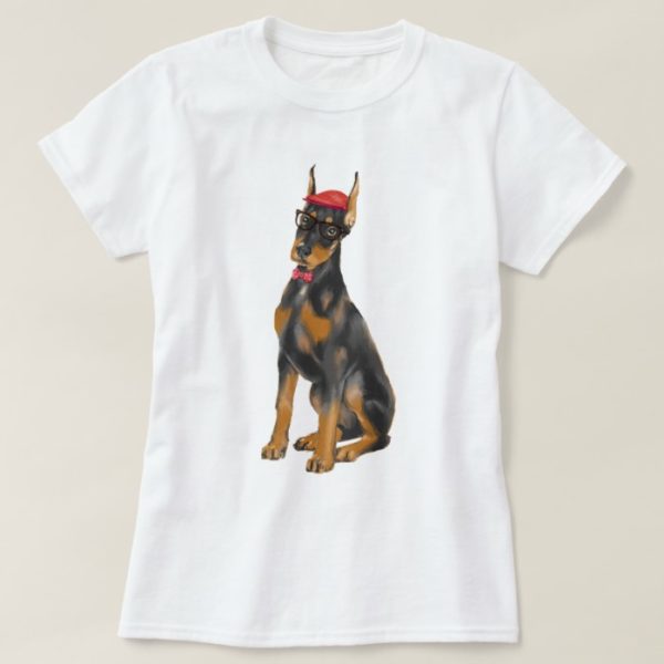 Hand-painted Hip Doberman Pinscher Dog T-Shirt