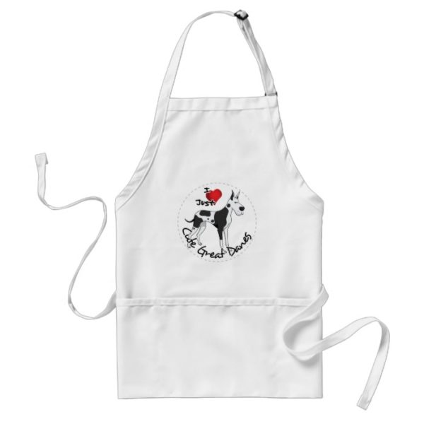 Happy Adorable Funny & Cute Great Dane Dog Adult Apron