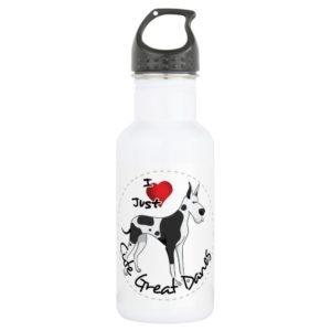 Happy Adorable Funny & Cute Great Dane Dog Stainless Steel Water Bottle