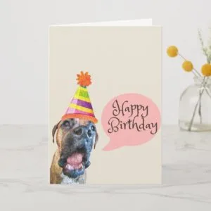 Happy Birthday Boxer Card