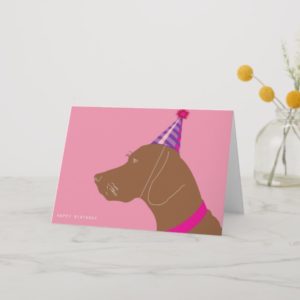 Happy Birthday  Vizsla Girl Card