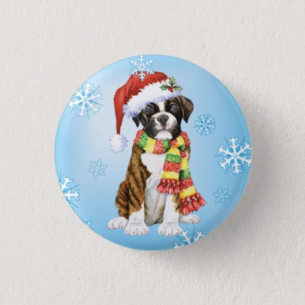 Happy Howliday Boxer Button