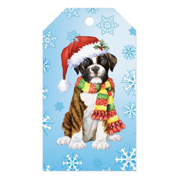 Happy Howliday Boxer Gift Tags