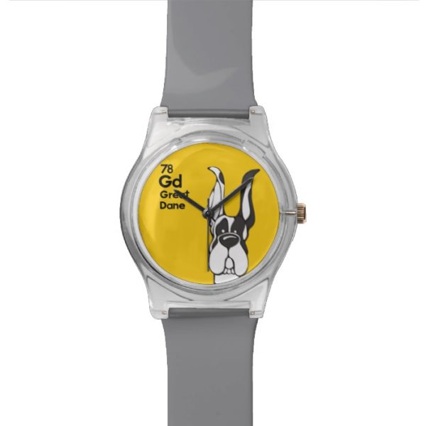 Harlequin Great Dane Cropped Ears - The Dog Table Wristwatch