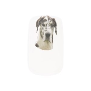 Harlequin Great Dane dog photo Minx Nail Art