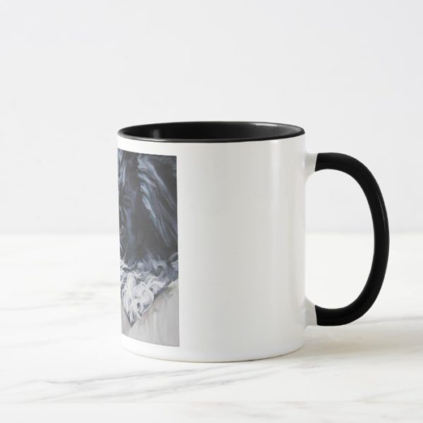 havanese black and white mug