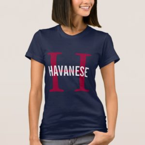 Havanese Breed Monogram Design T-Shirt