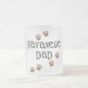 Havanese Dad Frosted Glass Coffee Mug