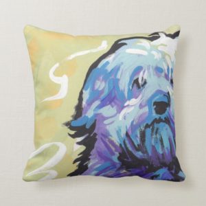 Havanese Dog fun pop art Throw Pillow