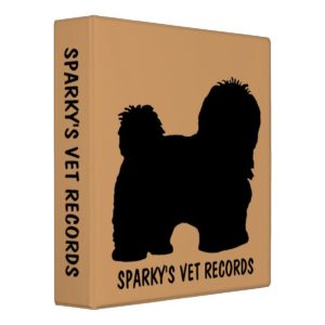 Havanese Dog Vet Records Binder