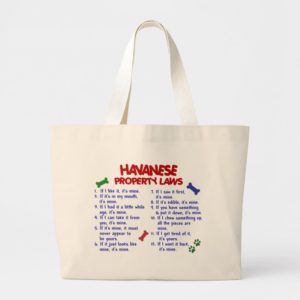 HAVANESE Property Laws 2 Large Tote Bag