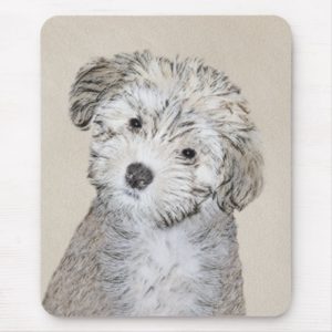 Havanese Puppy Painting - Cute Original Dog Art Mouse Pad