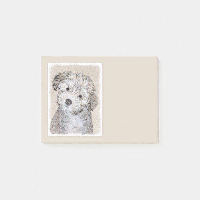 Havanese Puppy Painting - Cute Original Dog Art Post-it Notes