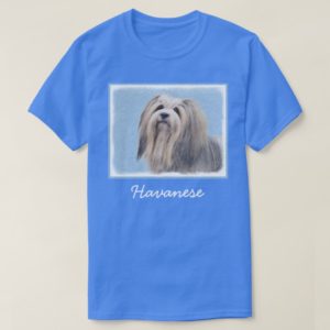 Havanese (Silver) Painting - Cute Original Dog Art T-Shirt