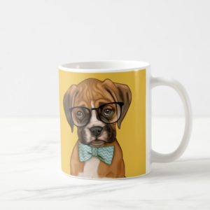 Hipster boxer Puppy Coffee Mug