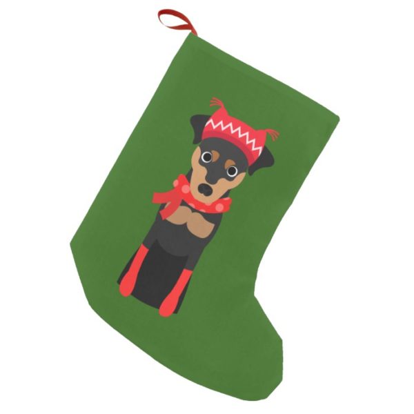 Holiday Miniature Pinscher Christmas Stocking