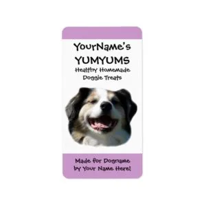 Homemade Dog Treats custom Aussie Dog Label