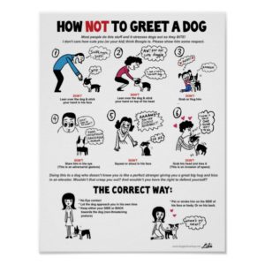 How To Greet A Dog poster (11 x 14") - by Lili Chi