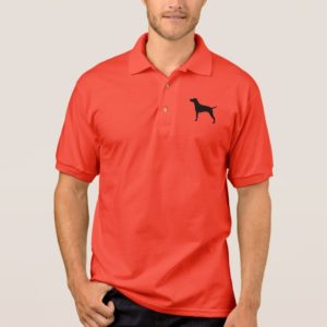 Hungarian Vizsla Dog Breed Silhouette Polo Shirt