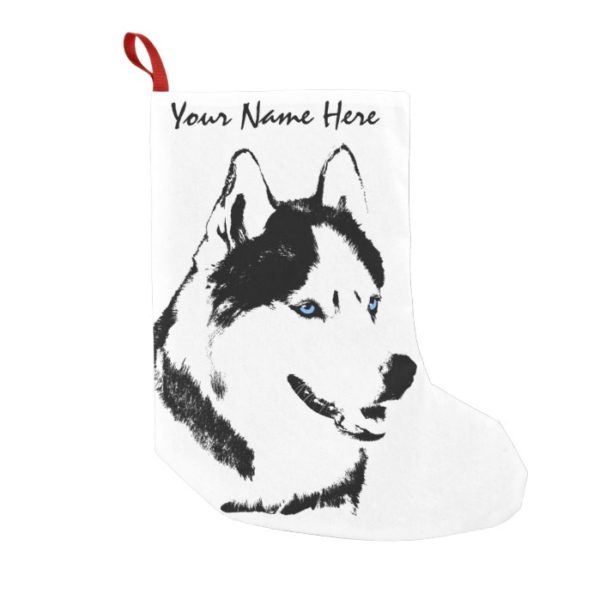 Husky Christmas Stocking Personalized Dog Stocking