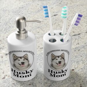 Husky Mom Bathroom Set