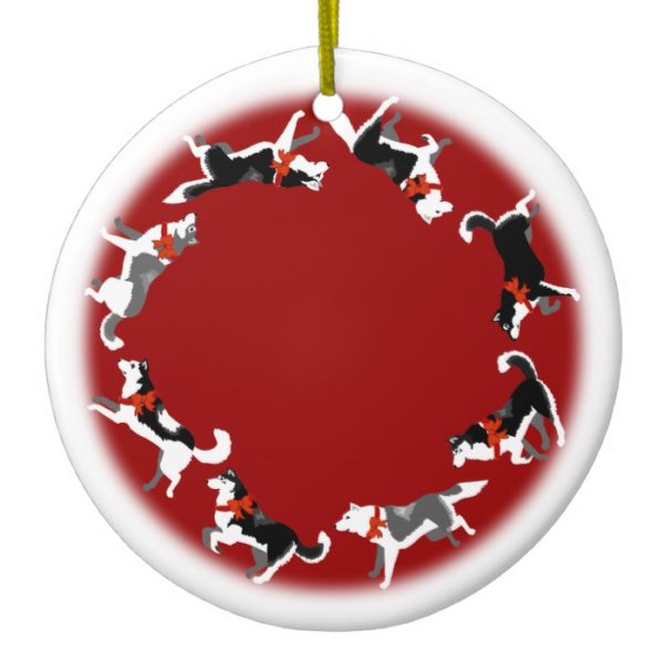 Husky Ornament Personalized Sled Dog Decoration