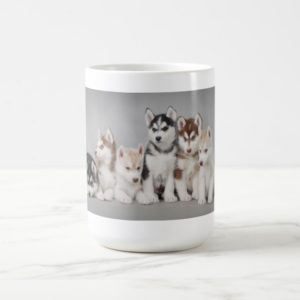 Husky puppies coffee mug