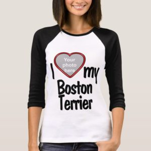 I Heart My Boston Terrier Photo T-Shirt