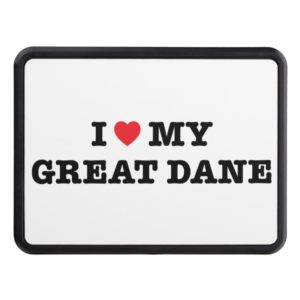 I Heart My Great Dane Trailer Hitch Cover